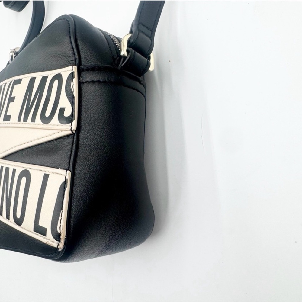 Love Moschino Black Crossbody with Red Heart and White Logo Straps - Picture 2 of 9